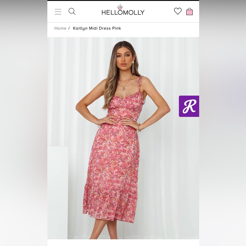 Hello Molly Kaitlyn Midi Dress Pink